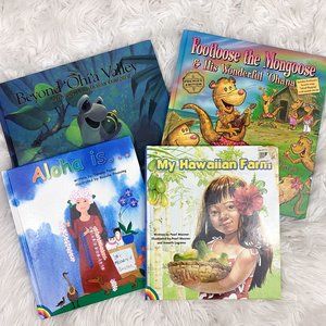 Hawaiian Hard Back Cover Children's Kids Story Books Bundle of 4